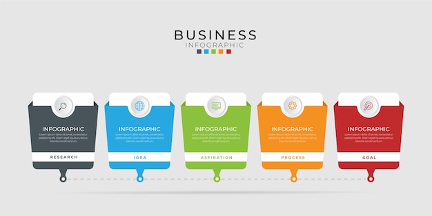 Vecteur conception infographique d'entreprise