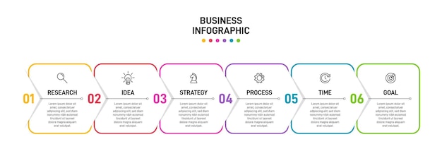 Conception Infographique Avec Icônes Et 6 Options Ou étapes