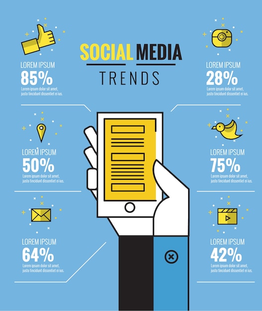 Conception Infographique Des Médias Sociaux