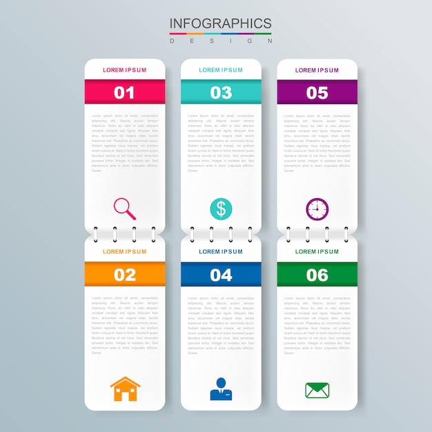 Conception Infographique Moderne Avec Des éléments D'étiquette Colorés