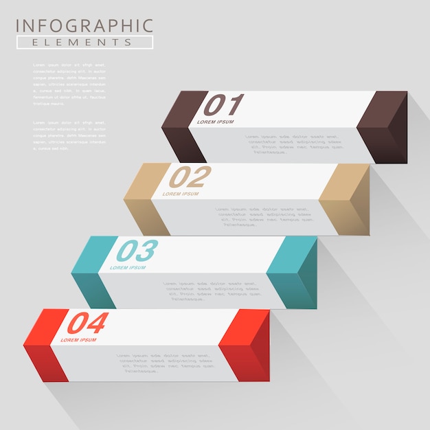 Conception Infographique Moderne Avec Des éléments Géométriques 3d