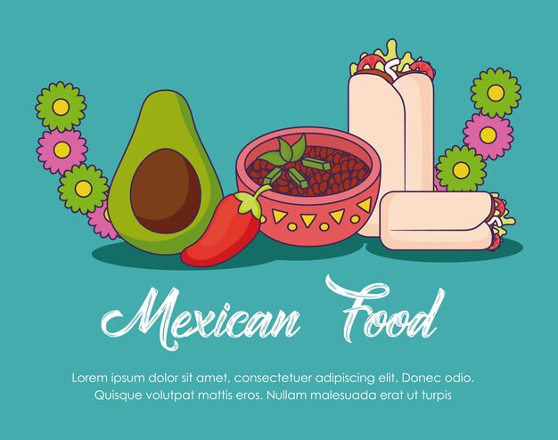 Conception Infographique De La Nourriture Mexicaine