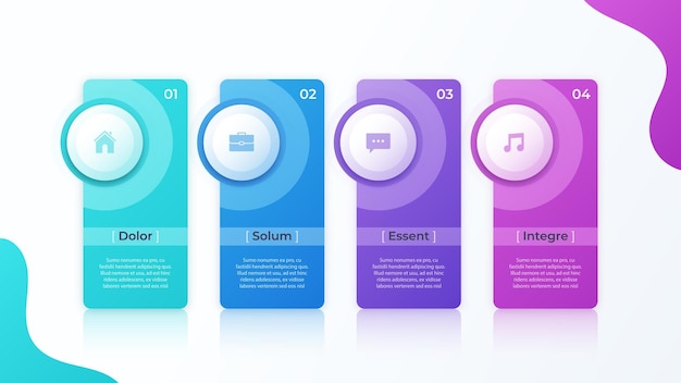 Conception Infographique De Vecteur Moderne Avec Modèle De Quatre Options