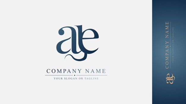 Conception initiale du logo AE vectoriel