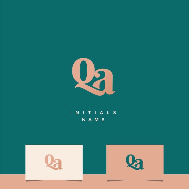 Conception initiale du logo du monogramme QA