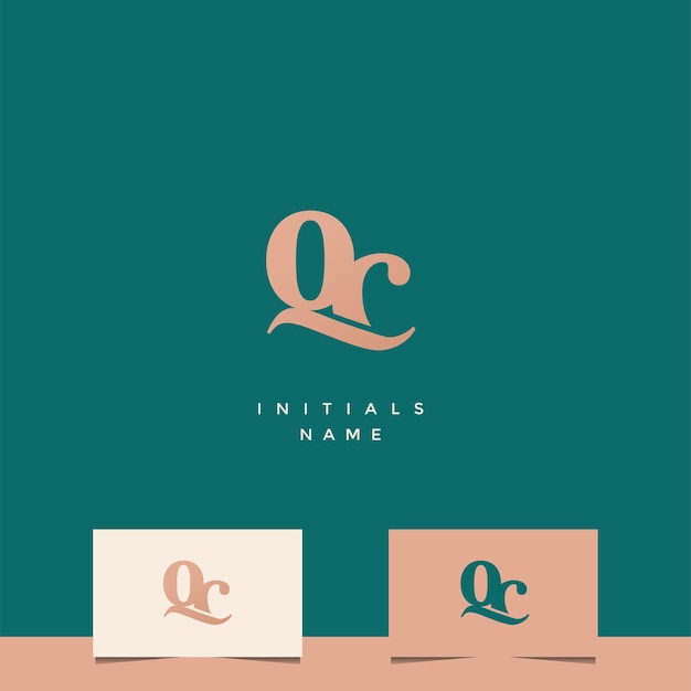 Conception initiale du logo du monogramme QC