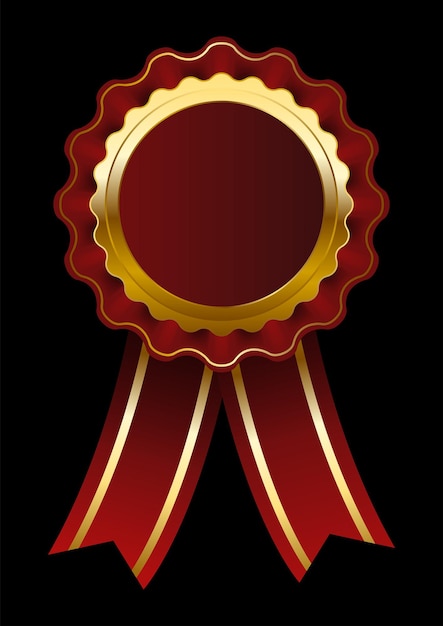 Conception D'insigne De Rosette De Couleur Rouge