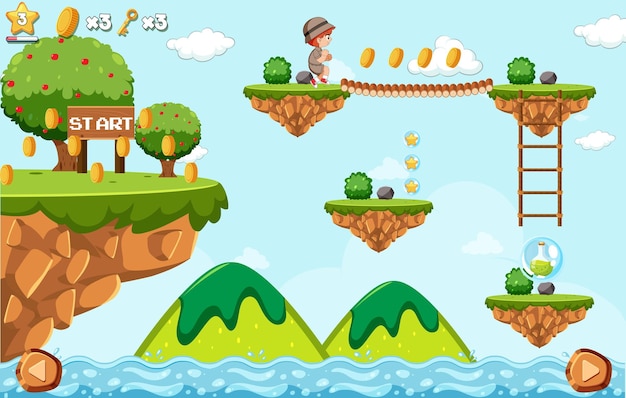 Conception d'interface de jeu de plateforme