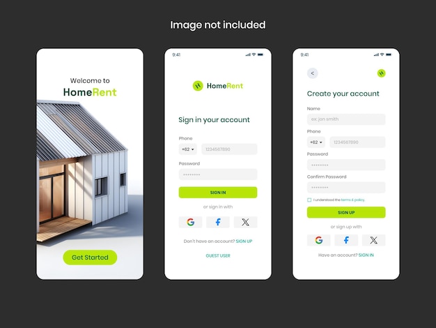 Conception de l'interface utilisateur de l'application mobile de la page de connexion