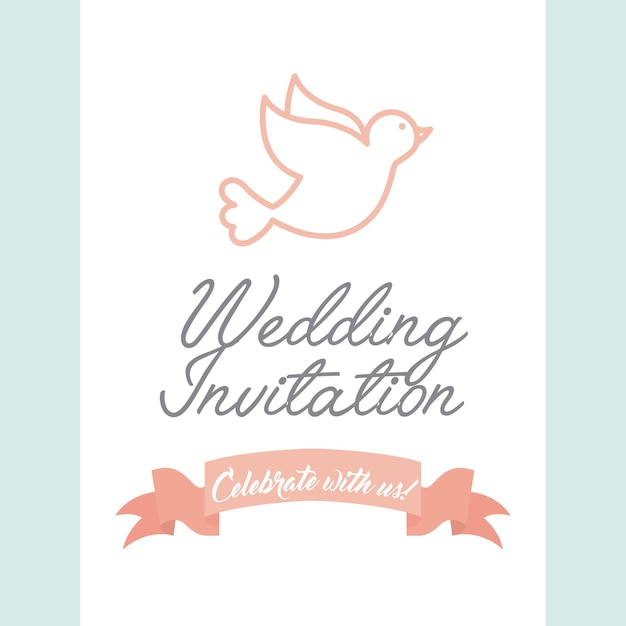 Vecteur conception d'invitation de mariage