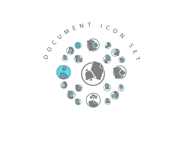 Conception de jeu d'icônes de document