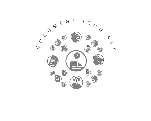 Conception de jeu d'icônes de document