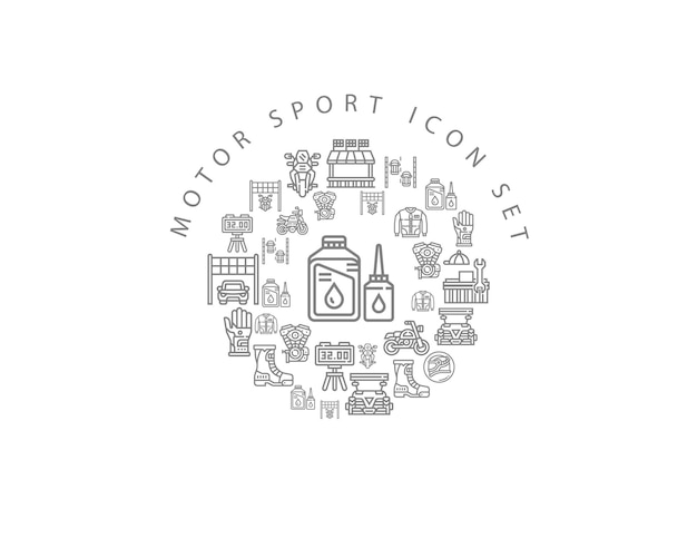 Conception De Jeu D'icônes De Sport Automobile