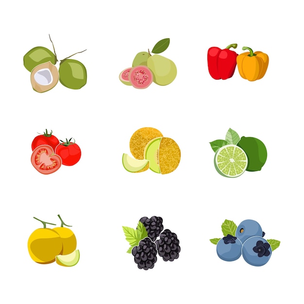 conception de jeu d'illustration de forme de fruit