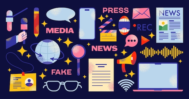 Conception des journalistes de presse Questions et nouvelles des médias de masse