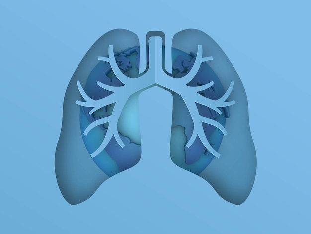 Conception de la Journée mondiale de la tuberculose Sensibilisation à la tuberculose Illustration Jour de la tuberculose Maladies respiratoires pneumonie