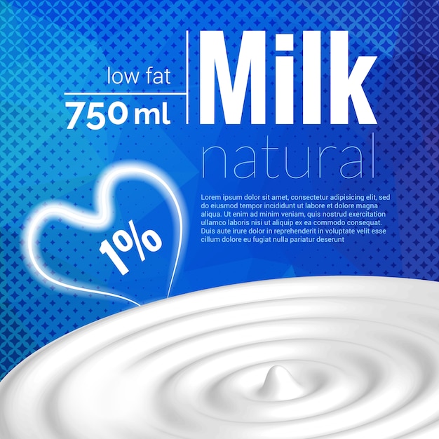 Vecteur conception de lait