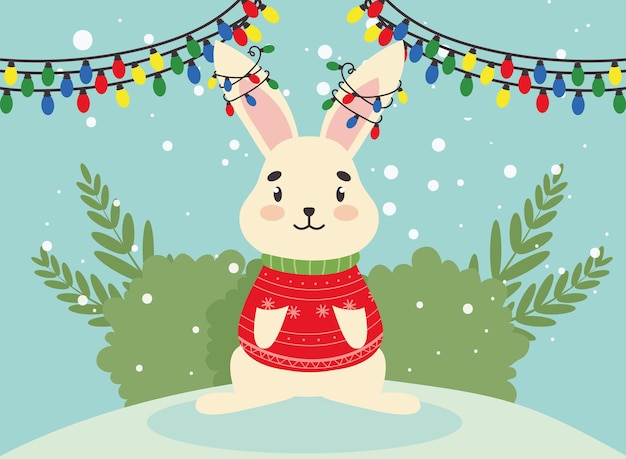 Conception de lapin de Noël