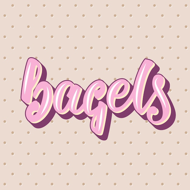 Conception De Lettrage De Bagels