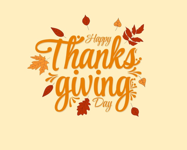 Conception de lettrage Happy Thanksgiving