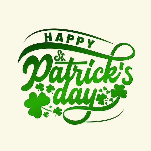 conception de lettrage de la saint patrick