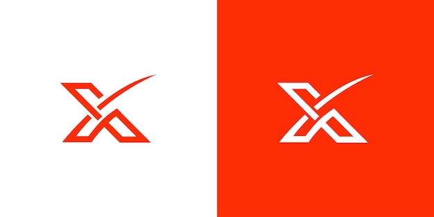 Vecteur conception de la lettre du logo x