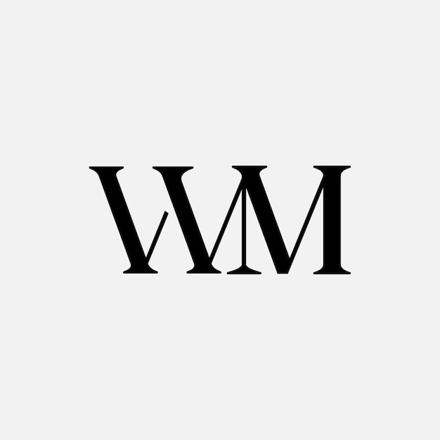conception de la lettre initiale du symbole wm