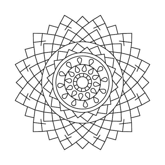 Conception Linéaire De Mandala De Vecteur