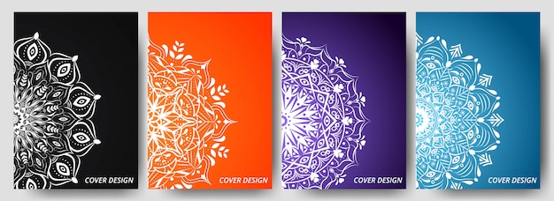 Conception De Livre De Couverture Créative Avec Ornement Mandala