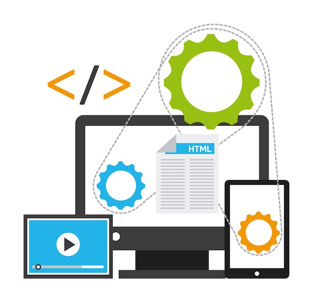 Vecteur conception de logiciels de programmation, illustration vectorielle eps10 graphique