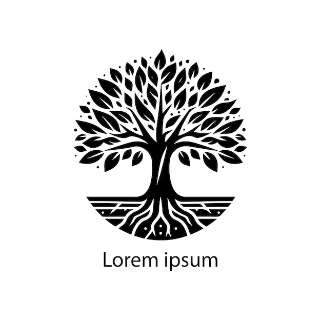 Vecteur une conception de logo d'arbre