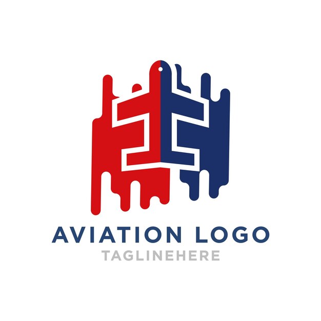 Vecteur conception de logo d'aviation