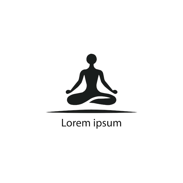 une conception de logo de bien-être du yoga