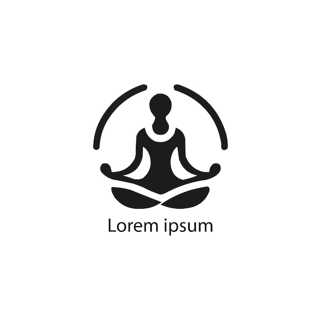 une conception de logo de bien-être du yoga