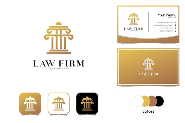 Conception De Logo Et Carte De Visite De Cabinet D'avocats De Luxe