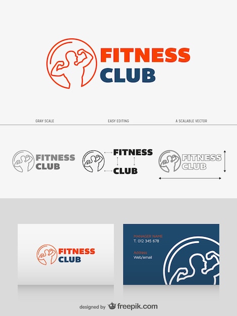 Vecteur conception de logo club de remise en forme