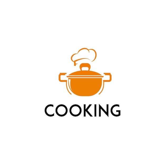 conception de logo de cuisine à la maison marmite illustration vectorielle icône de marmite
