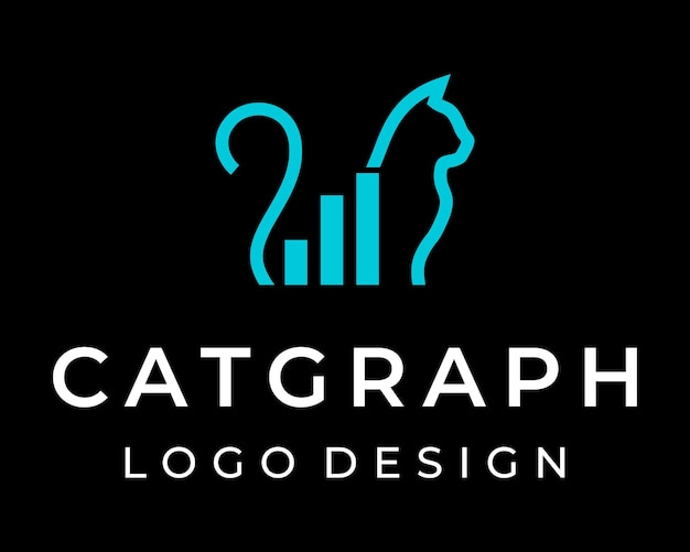 Conception De Logo D'entreprise Graphique Chat Et Financier.