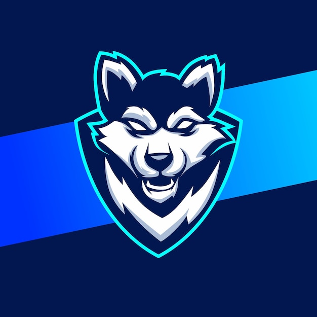 Conception De Logo Esport Mascotte Tête De Loup, Personnage De Loup Pour Le Logo De Sport Et De Jeu