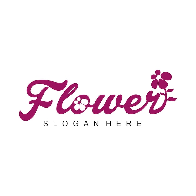 Conception de logo de fleurs