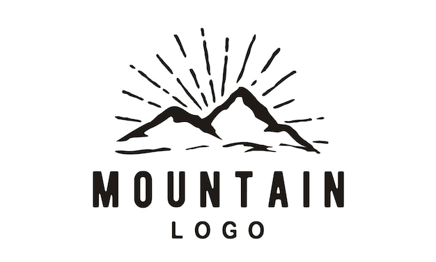 Conception De Logo Hipster Mountain