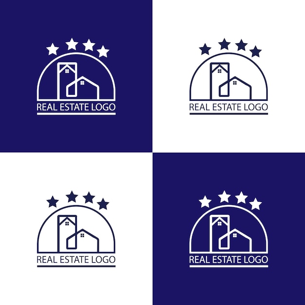 Vecteur conception de logo immobilier conception de logo bâtiment conception de logo maison conception de logo maison conception de logo
