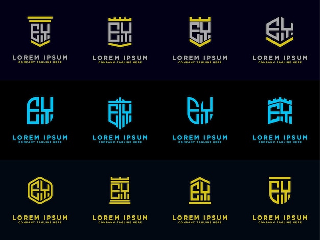 Conception De Logo Inspirante Ensemble Pour Les Entreprises à Partir Des Lettres Initiales De L'icône Du Logo Ey