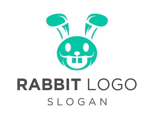 Vecteur conception de logo de lapin