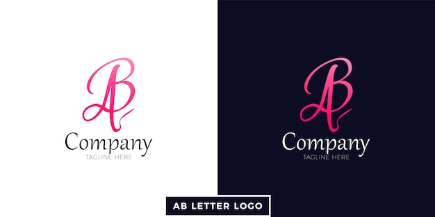 Conception de logo de lettre ab, modèle de conception vectorielle de lettre initiale ab logo, logo ba,