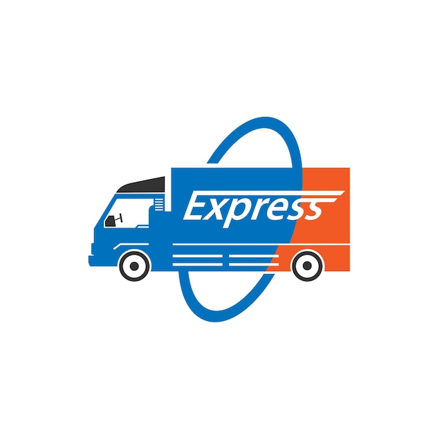 Conception de logo de livraison rapide express