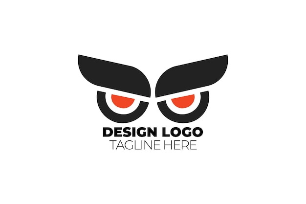 Conception de logo avec logo de conception d'ailes et d'yeux.