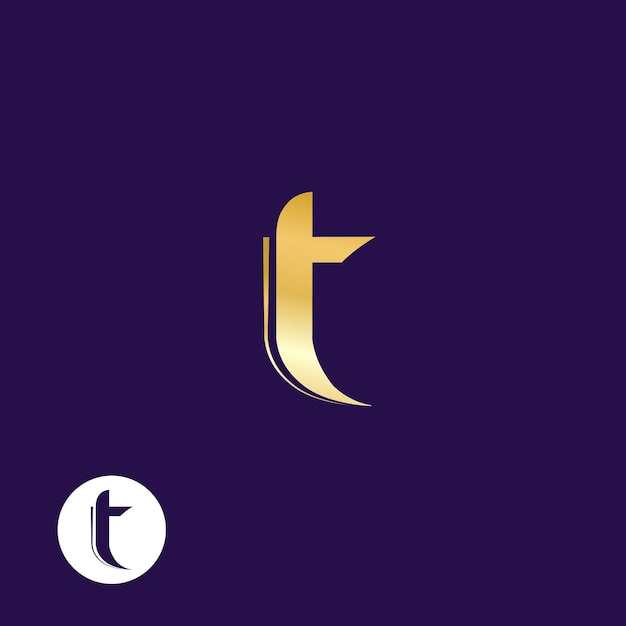 Conception de logo de luxe concept de conception de logo petite lettre tt
