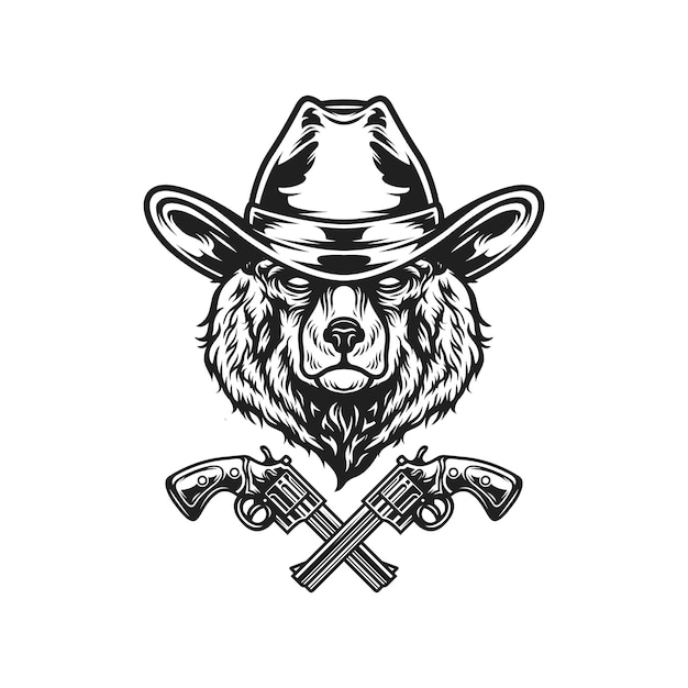 Conception De Logo De Mascotte De Tête D'ours