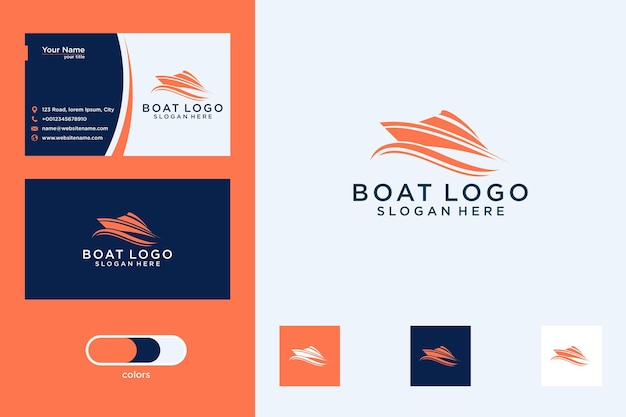 Conception De Logo Moderne De Bateau